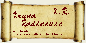 Kruna Radičević vizit kartica